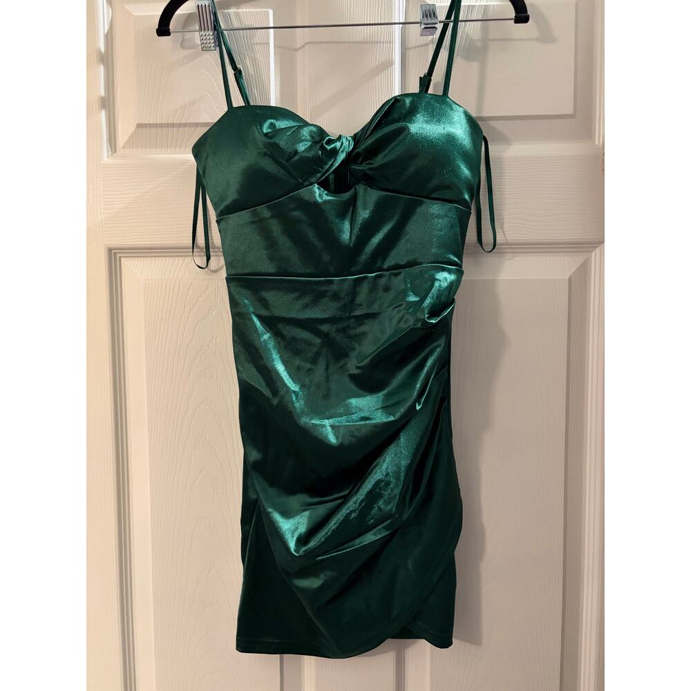 Green mini dress